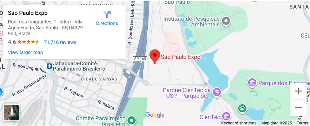 Sao Paulo Expo address map